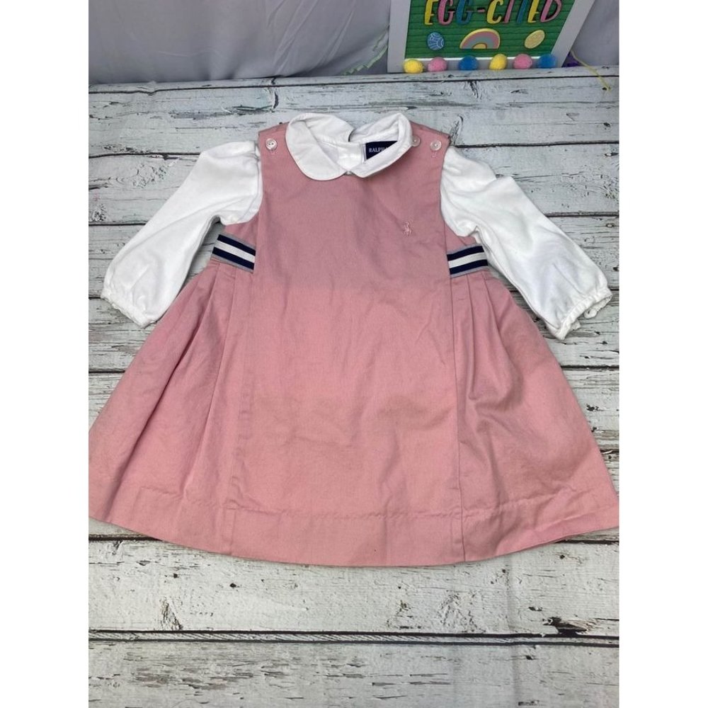 Ralph Lauren Pink and White Kids Dress